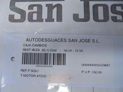 CAJA CAMBIOS SEAT IBIZA (6L1) Cool  1.9 TDI (101 CV) |   05.04 - 12.04_mini_1